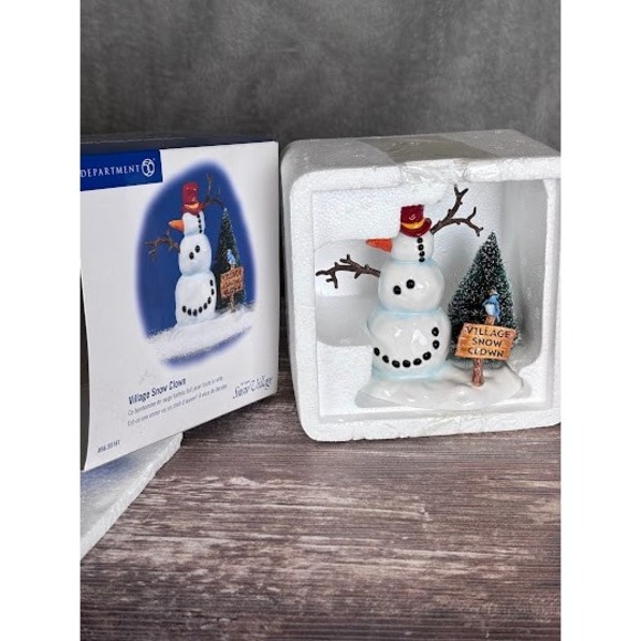 Department 56 Snow Village Village Snow Clown Figurine in Box 56.55181 - Picture 1 of 3
